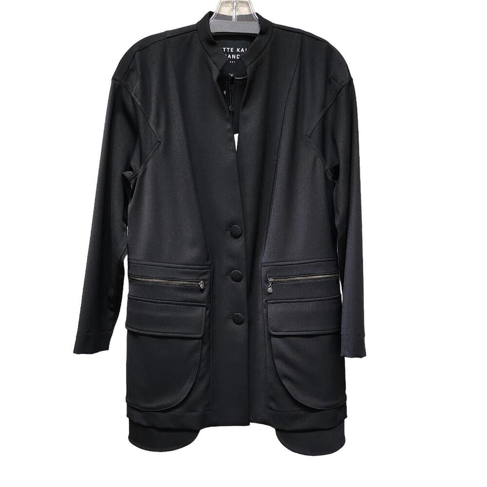 NEW BITTE KAI RAND women's garbo garbadine jacket in black